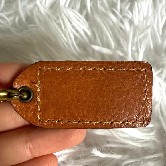 y2k 1.5" Vintage COACH Fob Bag Charm Hang tag Hangtag - Picture 2 of 2